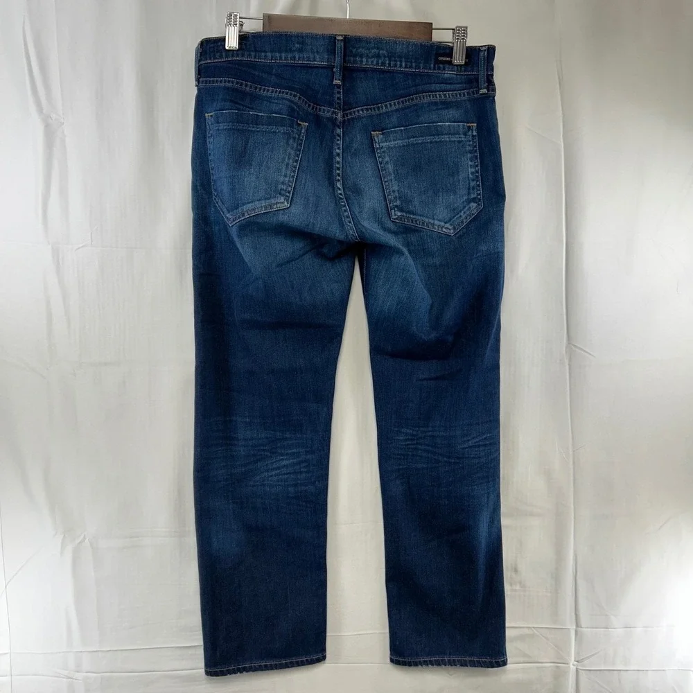 Citizens of Humanity Dylan Boy Jeans Womens 28 Blue Drop Rise Cropped 1254-876